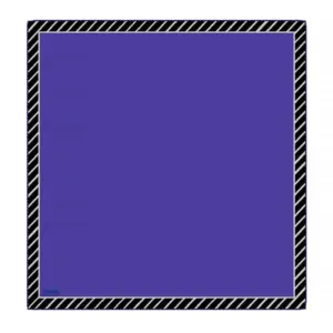 Blue and black striped square gift box with a blue ribbon on the top, perfect for special occasions and gift-giving.