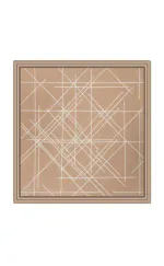 White geometric lines intersecting on a beige background in a modern abstract design. Perfect for contemporary home or office decor from Turkey.
