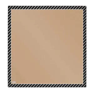 Traditional square mirror with a black and white striped border, perfect for modern home decor and enhancing interior spaces with elegant design.