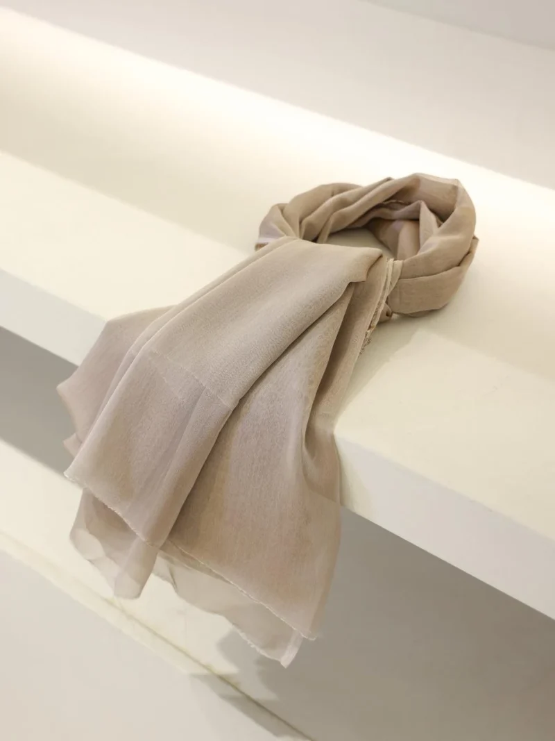 Beige Evening Shawl Fabric