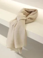 Beige Evening Shawl Fabric