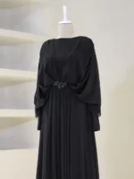 Cape Style Modest Evening Dress