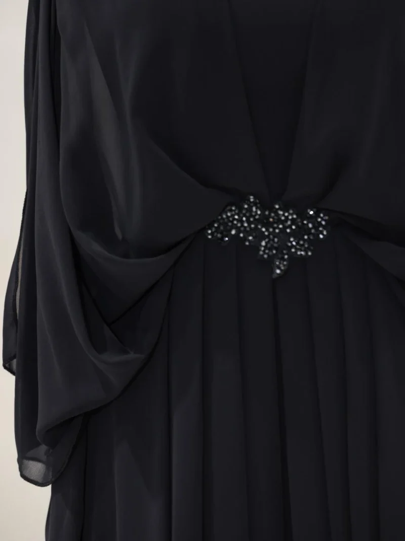 Cape Style Modest Evening Dress
