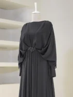 Cape Style Modest Evening Dress