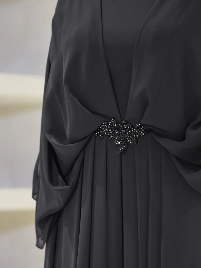 Cape Style Modest Evening Dress