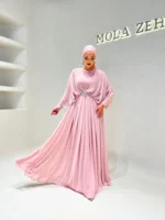 Cape Style Modest Evening Dress