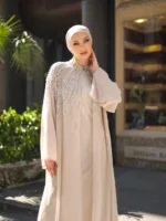 Coral Abaya Modest Set