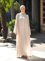 Coral Abaya Modest Set