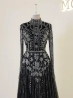 Couture Alberta Modest Evening Dress