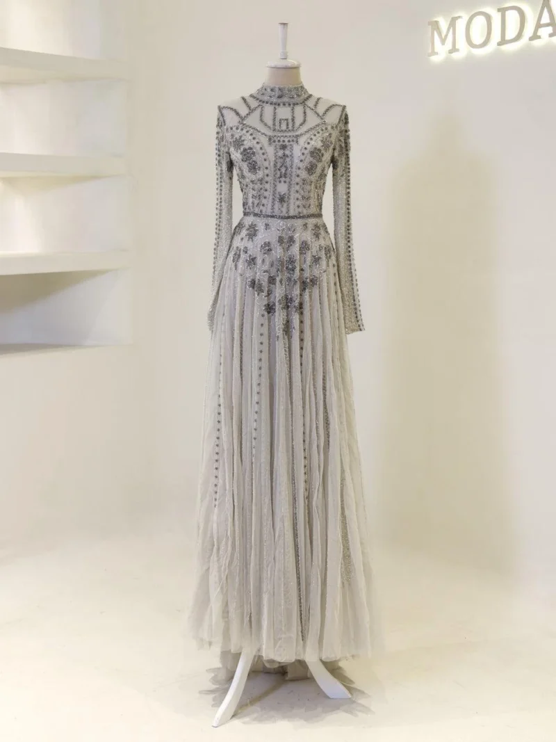 Couture Alberta Modest Evening Dress