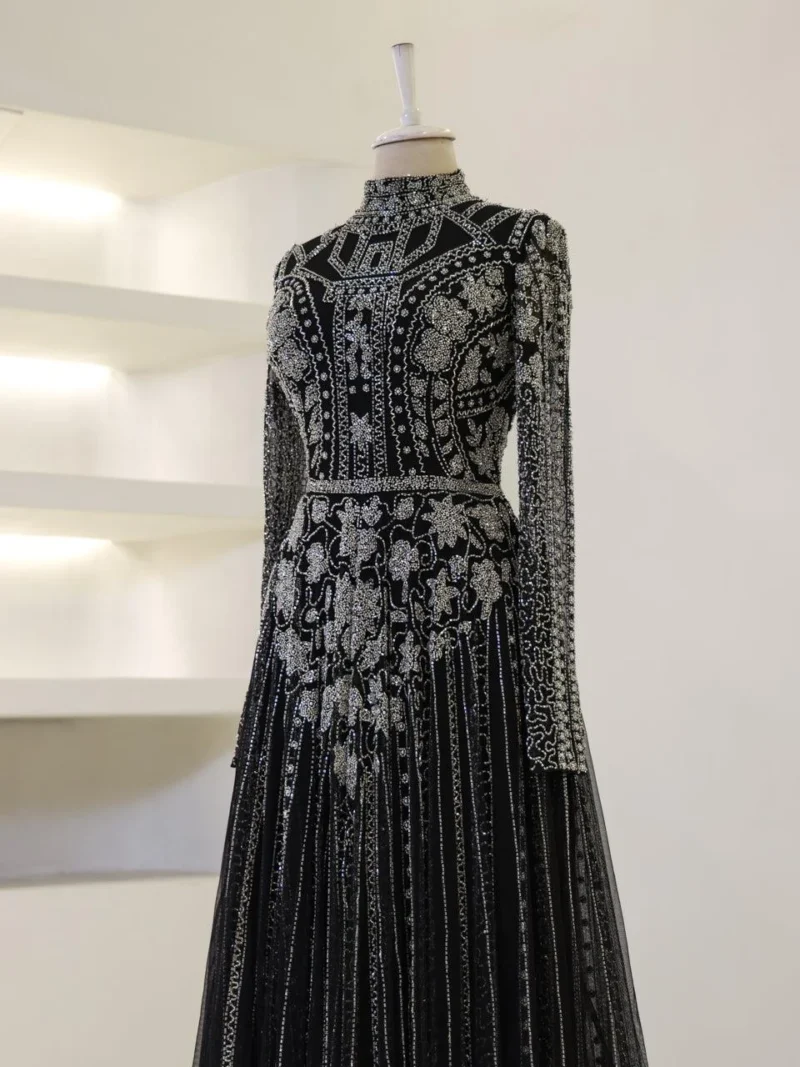 Couture Alberta Modest Evening Dress