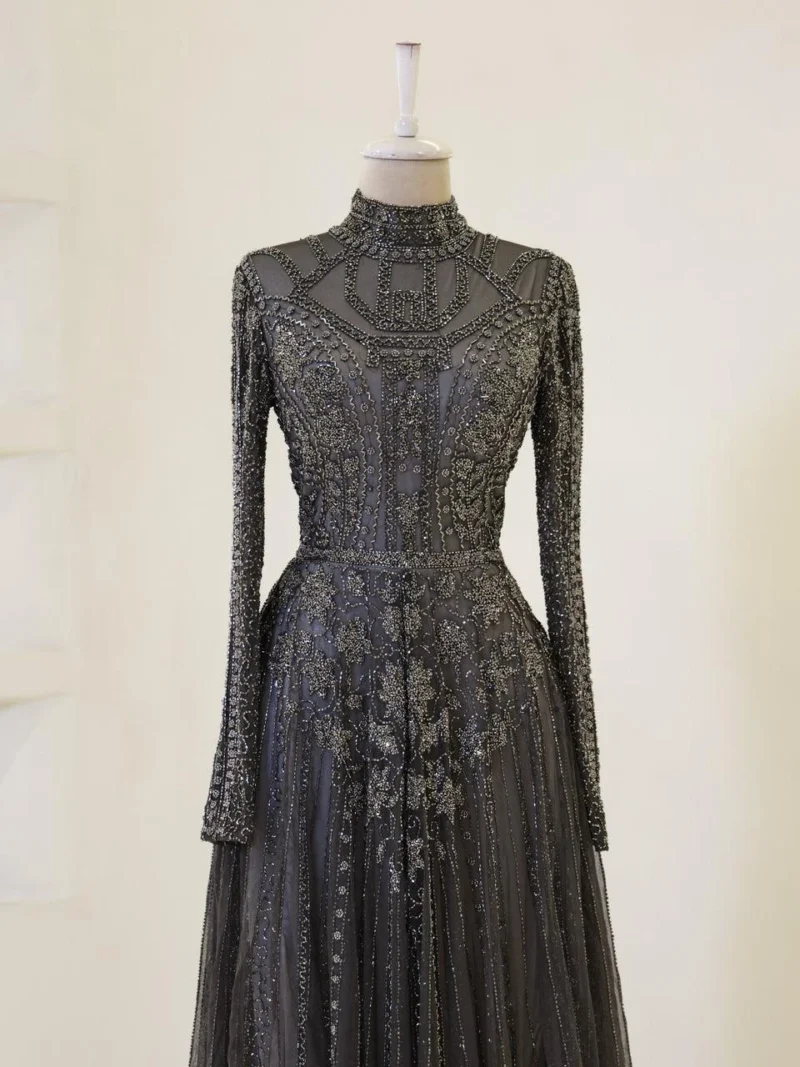 Couture Alberta Modest Evening Dress