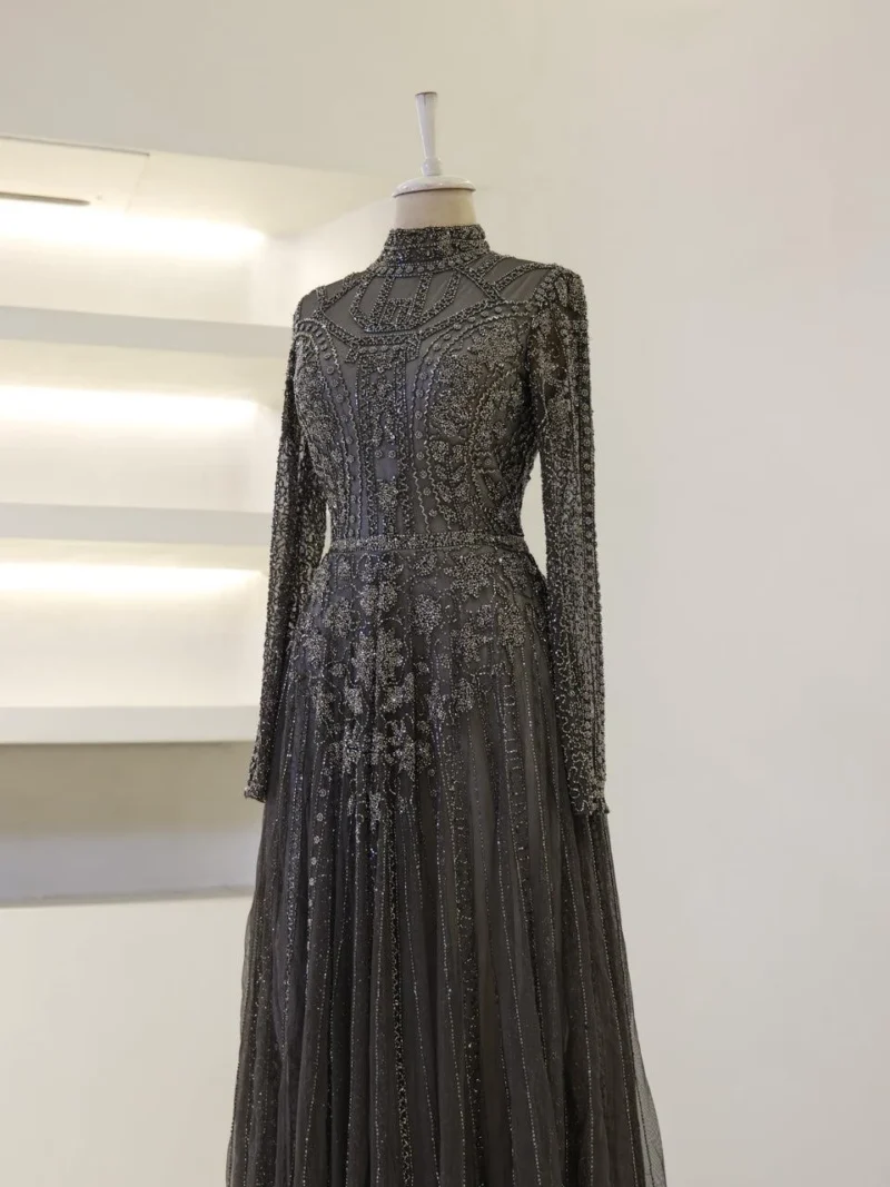 Couture Alberta Modest Evening Dress