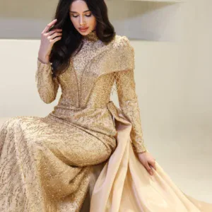 Couture Bowie Modest Evening Dress