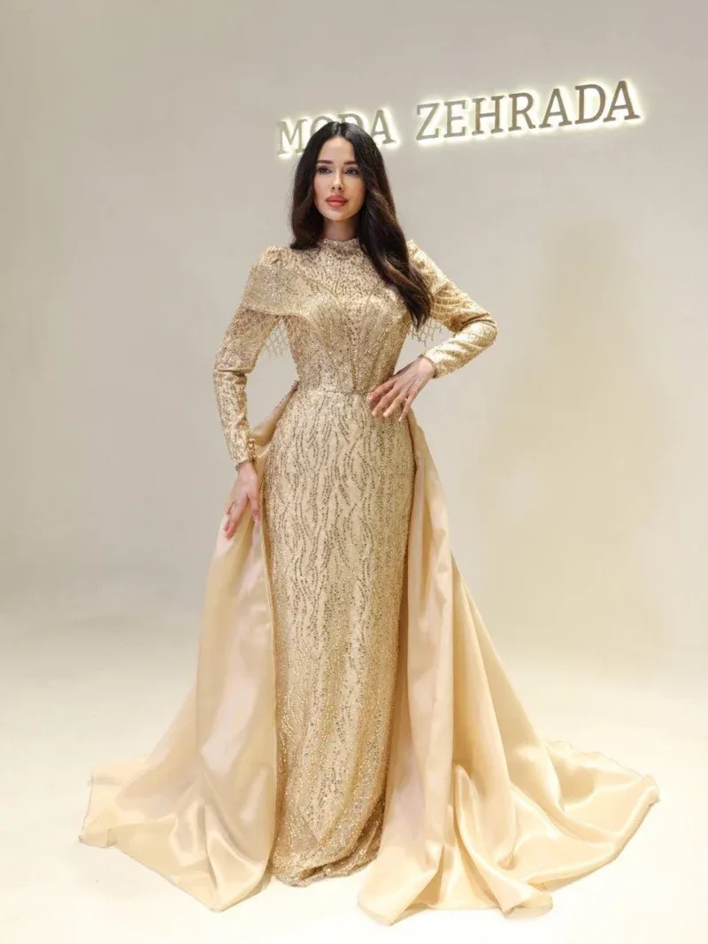 Couture Bowie Modest Evening Dress