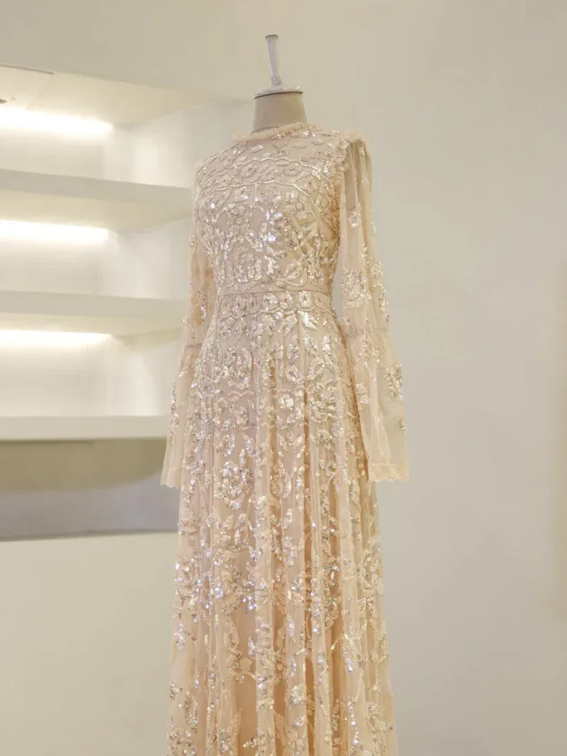 Couture Goldie Modest Evening Dress