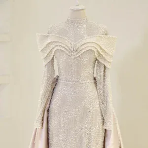 Couture Ladin Modest Evening Dress