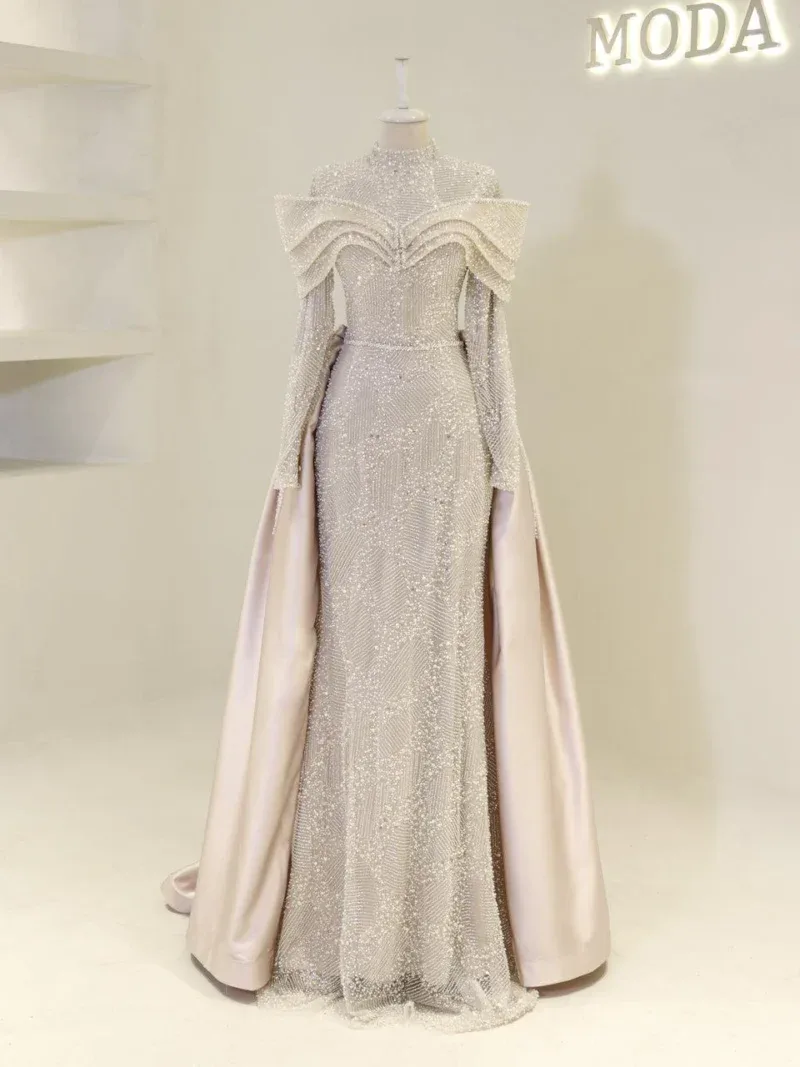 Couture Ladin Modest Evening Dress