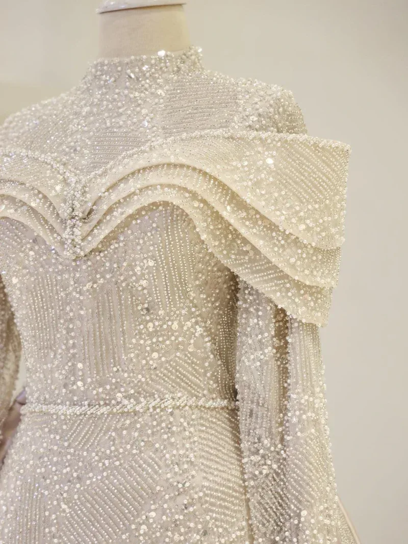 Couture Ladin Modest Evening Dress