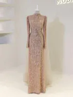 Couture Sueda Modest Evening Dress