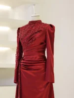 Design Mother of Pearl Hijab Evening Dress