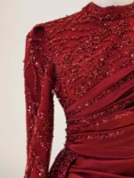 Design Mother of Pearl Hijab Evening Dress