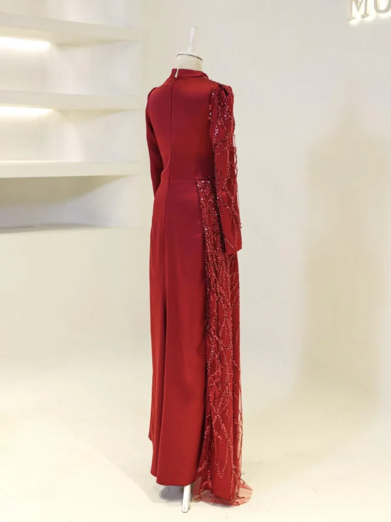 Design Mother of Pearl Hijab Evening Dress