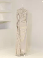 Design Mother-of-Pearl Modest Evening Dress