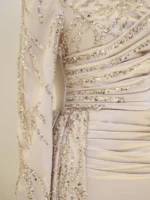 Design Mother-of-Pearl Modest Evening Dress