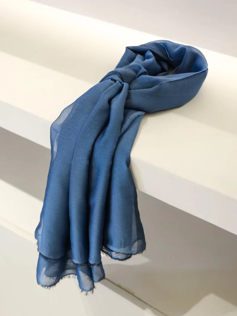 Indigo Evening Shawl Fabric