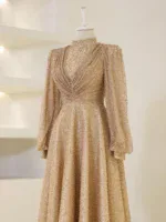 Linda Modest Evening Dress