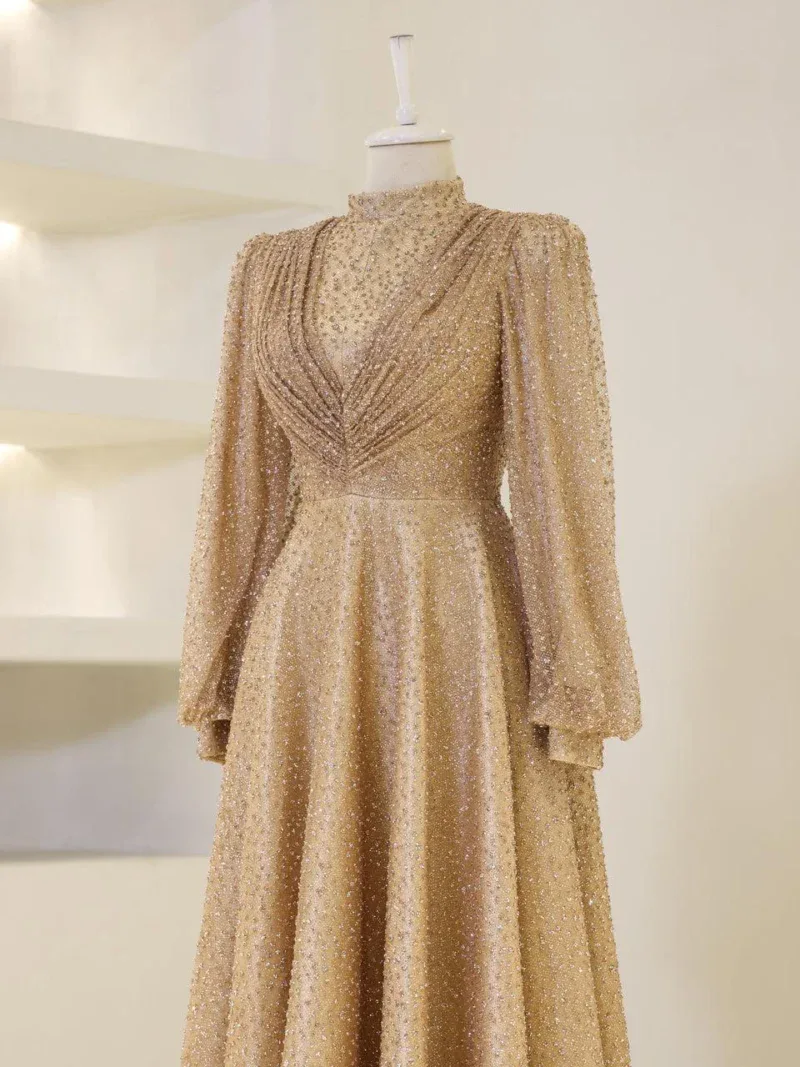 Linda Modest Evening Dress