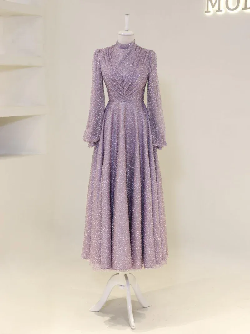 Linda Modest Evening Dress