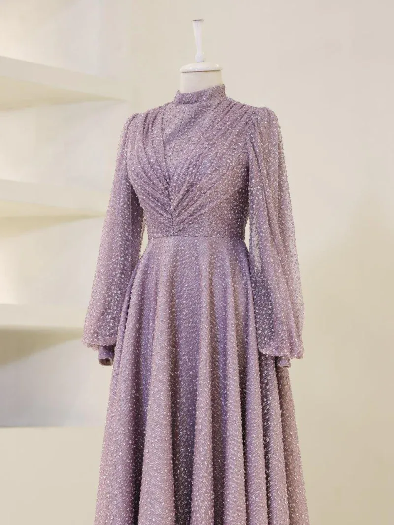 Linda Modest Evening Dress