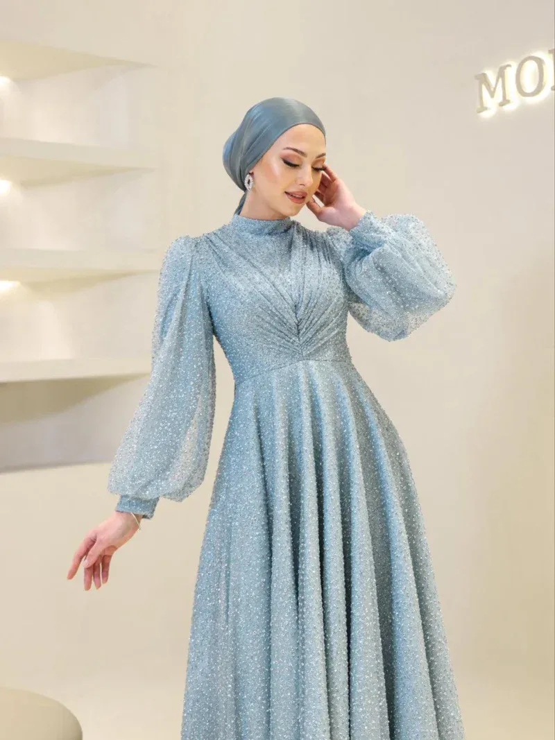 Linda Modest Evening Dress