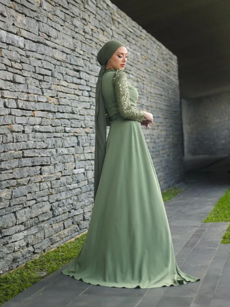 Misty Modest Evening Dress