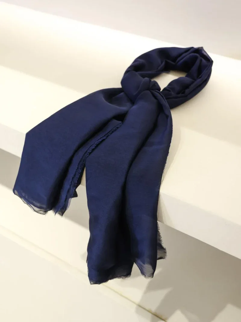 Navy Evening Shawl Fabric