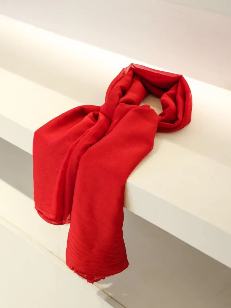 Red Evening Shawl Fabric