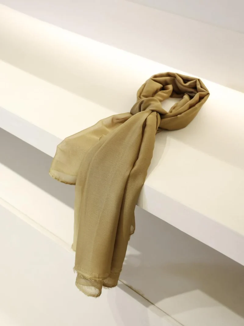 Saffron Green Evening Shawl Fabric