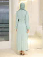 Satin Amanda Modest Evening Dress