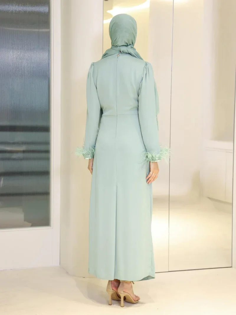 Satin Amanda Modest Evening Dress