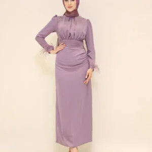 Satin Amanda Modest Evening Dress