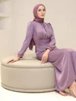 Satin Amanda Modest Evening Dress