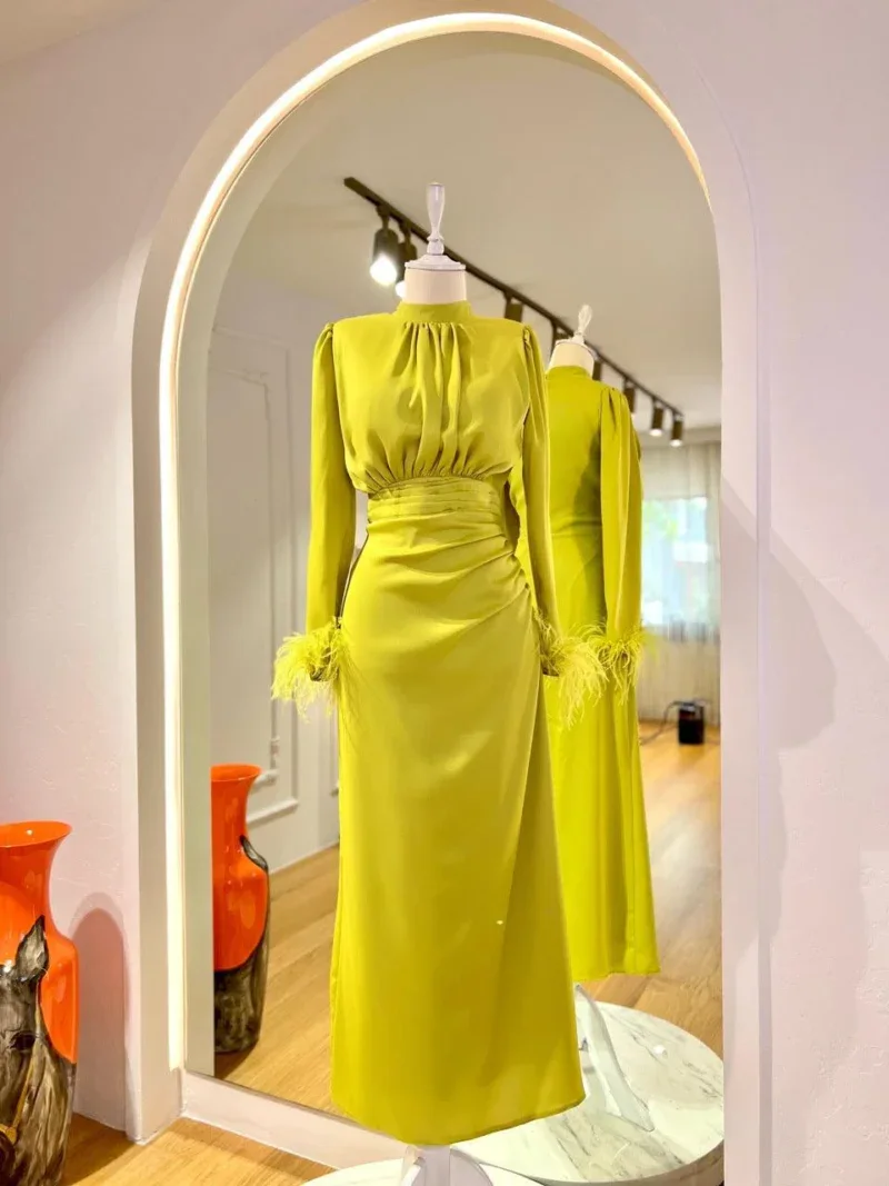 Satin Amanda Modest Evening Dress