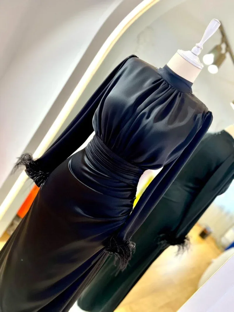 Satin Amanda Modest Evening Dress