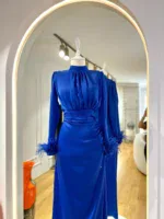 Satin Amanda Modest Evening Dress