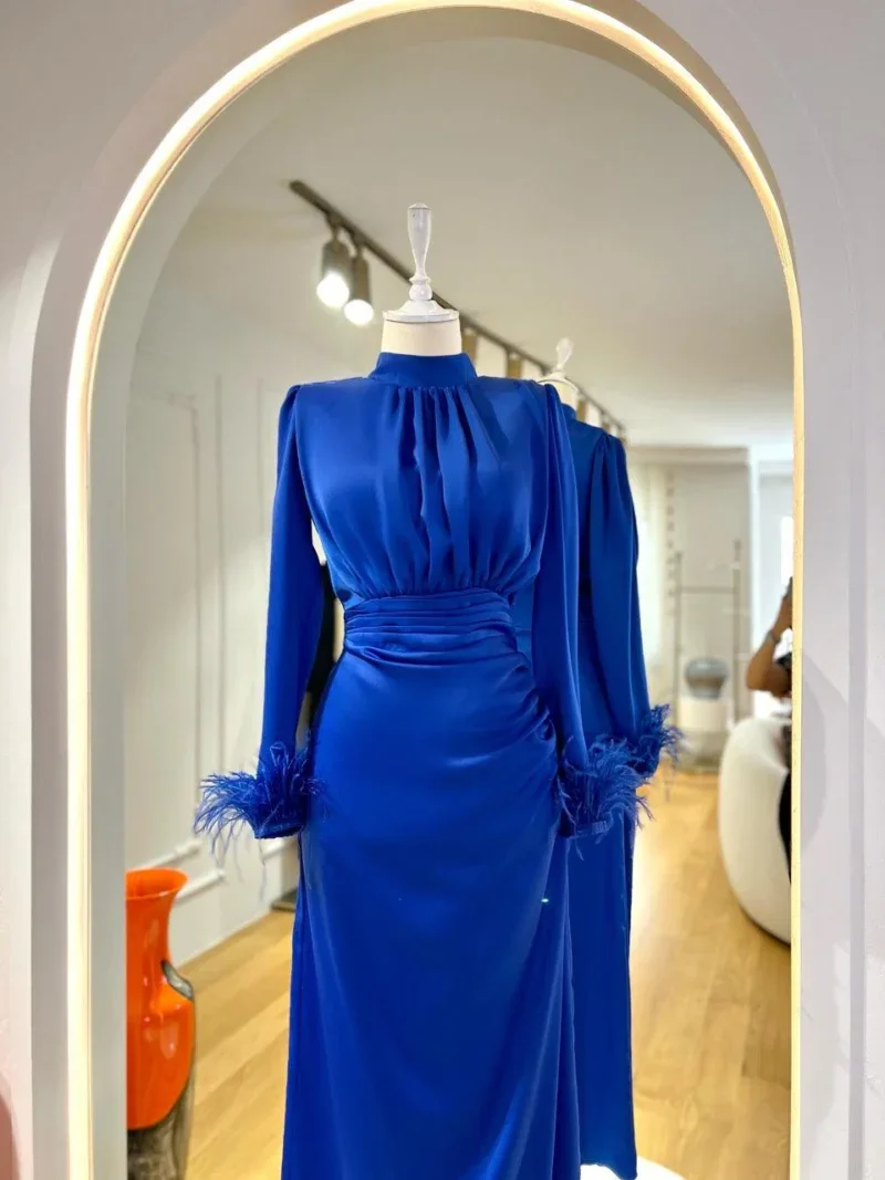 Satin Amanda Modest Evening Dress