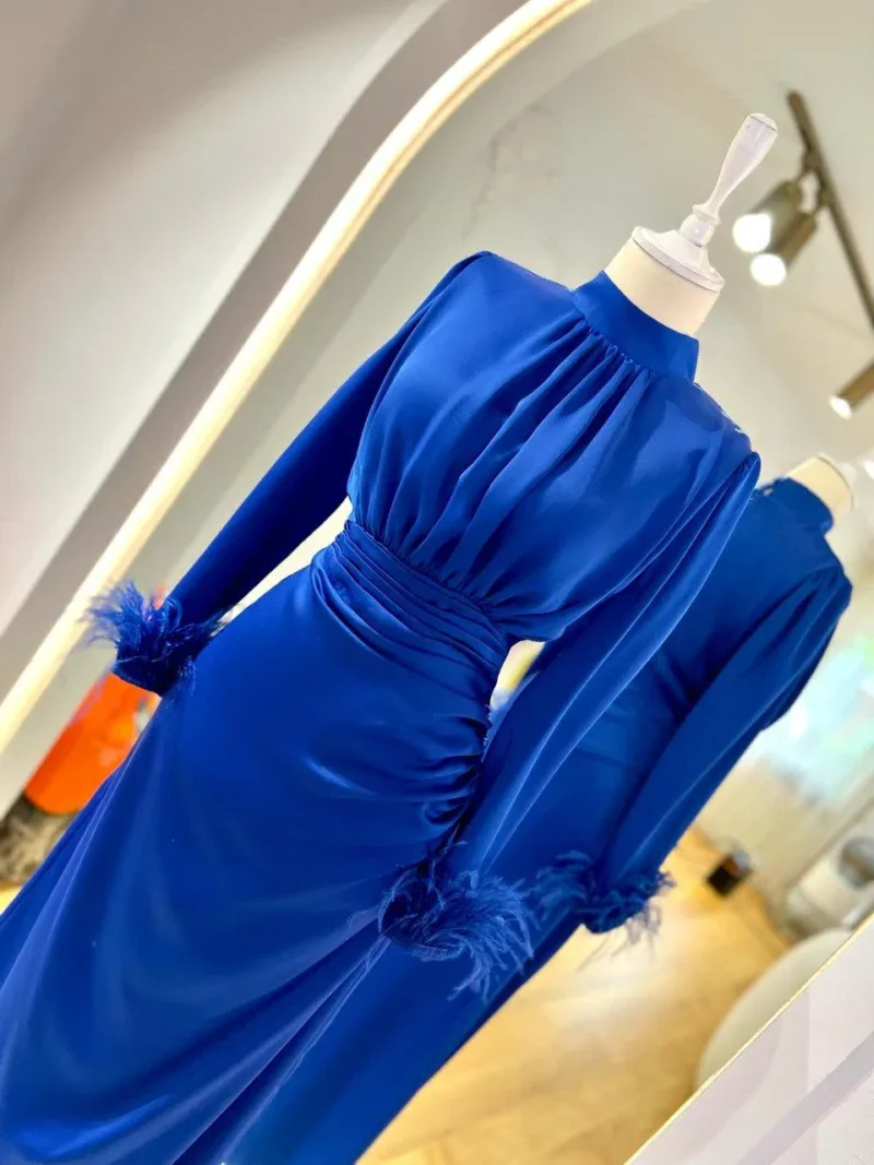 Satin Amanda Modest Evening Dress