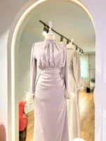 Satin Amanda Modest Evening Dress