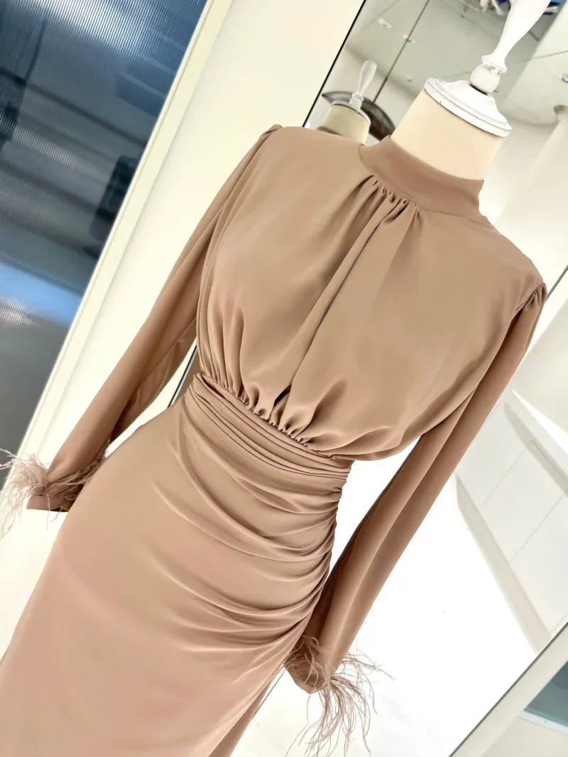 Satin Amanda Modest Evening Dress